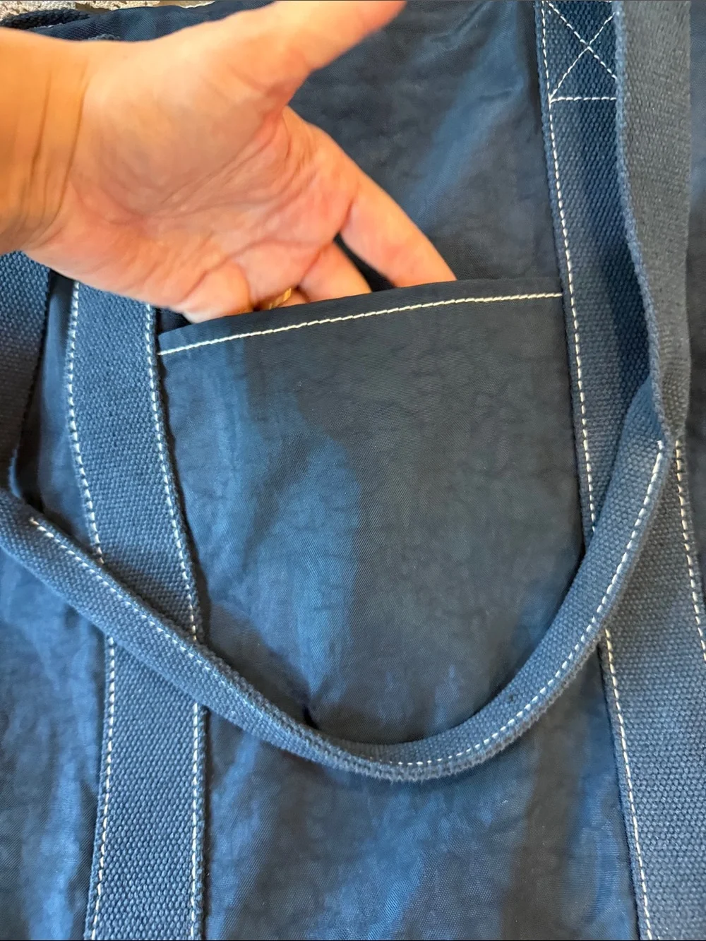 Johnnie-O Navy Canvas Travel/ Tote Bag with Double Handles